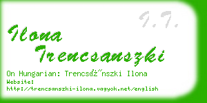 ilona trencsanszki business card